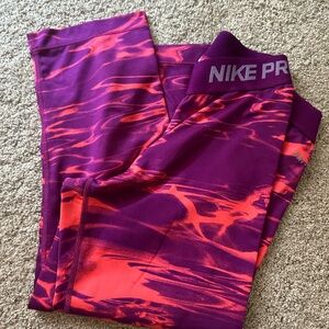 Nike Purple and Pink/Orange Leggings